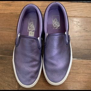 Electric Purple Women's Vans Slip On's